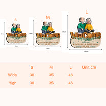 A Lovely Lady And A Grumpy Old Man Live Here - Personalized Wood Sign