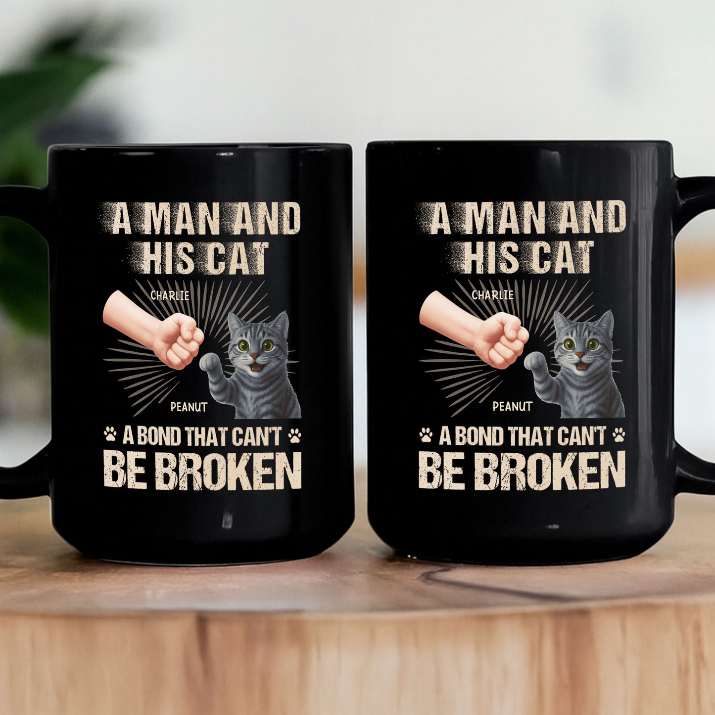 A Man And His Cat - A Bond That Can't Be Broken - Personalized Mug