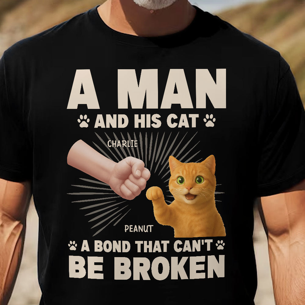 A Man And His Cat - Personalized Shirt