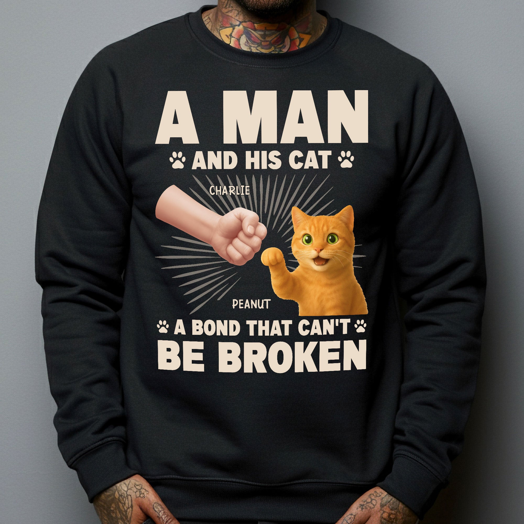 A Man And His Cat - Personalized Shirt