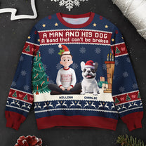 A Man And His Dog - Christmas Version - Personalized Ugly Sweater
