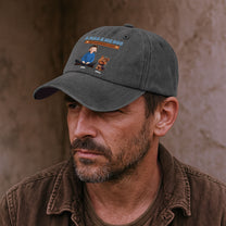 A Man And His Dog - Personalized Distressed Denim Cap