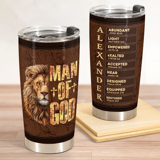 A Man Of God - Personalized Tumbler Cup