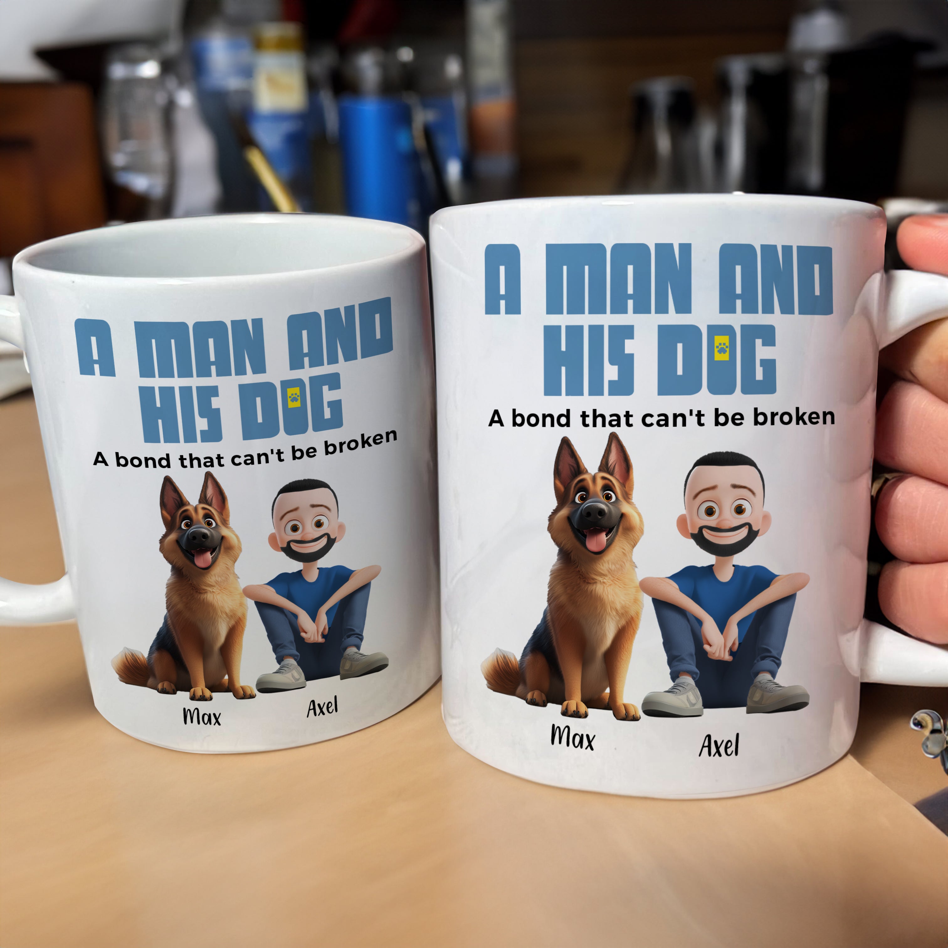 A Man & His Dogs - Personalized Mug