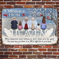 A Message From Heaven - Personalized Metal Sign