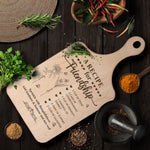 A Recipe For Friendship Custom Birth Flower - Personalized Paddle Cutting Board