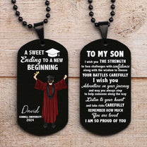 A Sweet Ending Graduation Gift - Personalized Dog Tag Necklace
