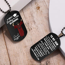 A Sweet Ending Graduation Gift - Personalized Dog Tag Necklace