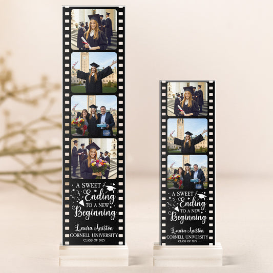 A Sweet Ending To A New Beginning - Custom Acrylic Photo Film Strip
