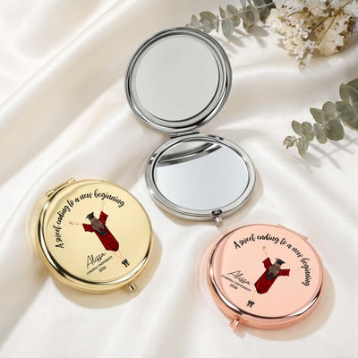 A Sweet Ending To A New Beginning Graduation - Personalized Compact Mirror