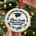 A Sweet Ending To A New Beginning Graduation Gift - Personalized Embroidered Ornament