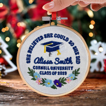 A Sweet Ending To A New Beginning Graduation Gift - Personalized Embroidered Ornament