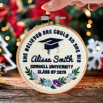A Sweet Ending To A New Beginning Graduation Gift - Personalized Embroidered Ornament