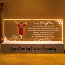 A Sweet Ending To A New Beginning Graduation Gift - Personalized LED Night Light