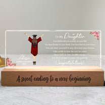 A Sweet Ending To A New Beginning Graduation Gift - Personalized LED Night Light