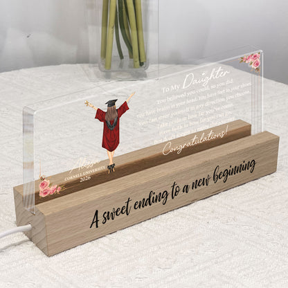 A Sweet Ending To A New Beginning Graduation Gift - Personalized LED Night Light