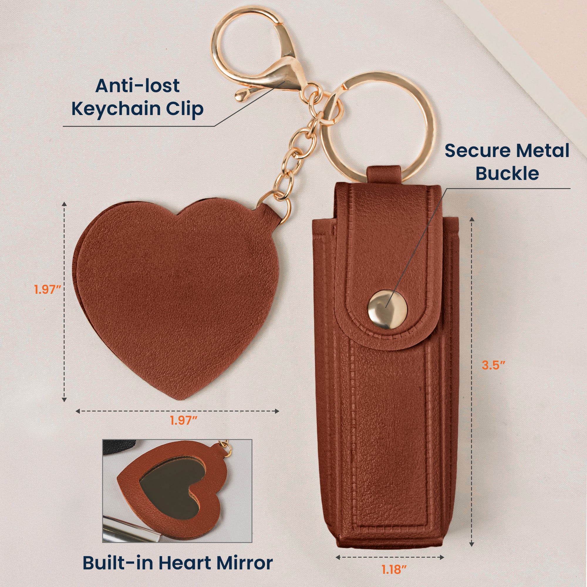 A Sweet Ending To A New Beginning Graduation Gifts - Personalized Leather Lipstick Case With Mirror Keychain