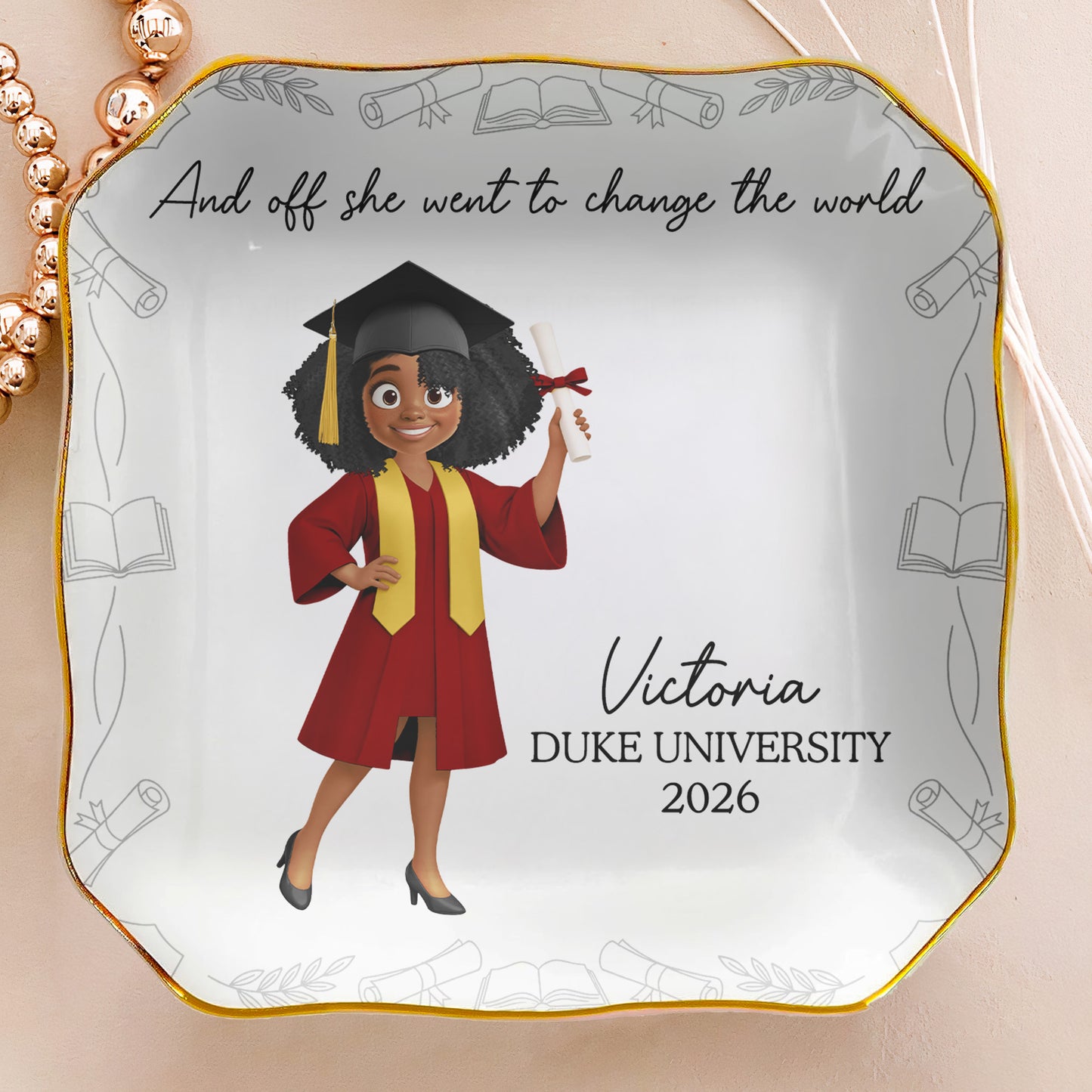 A Sweet Ending To A New Beginning New Version - Personalized Jewelry Dish