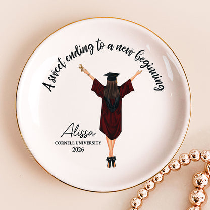 A Sweet Ending To A New Beginning - Personalized Jewelry Dish