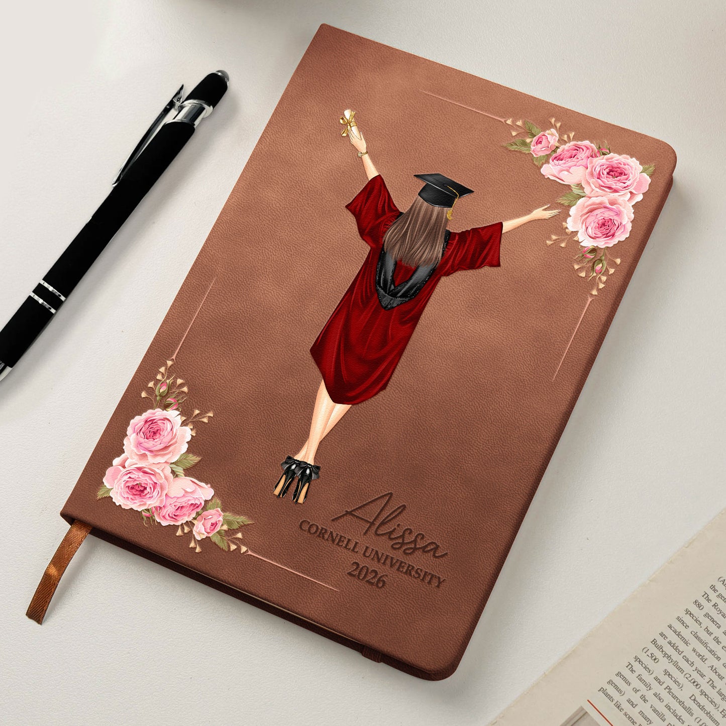 A Sweet Ending To A New Beginning - Personalized Leather Journal