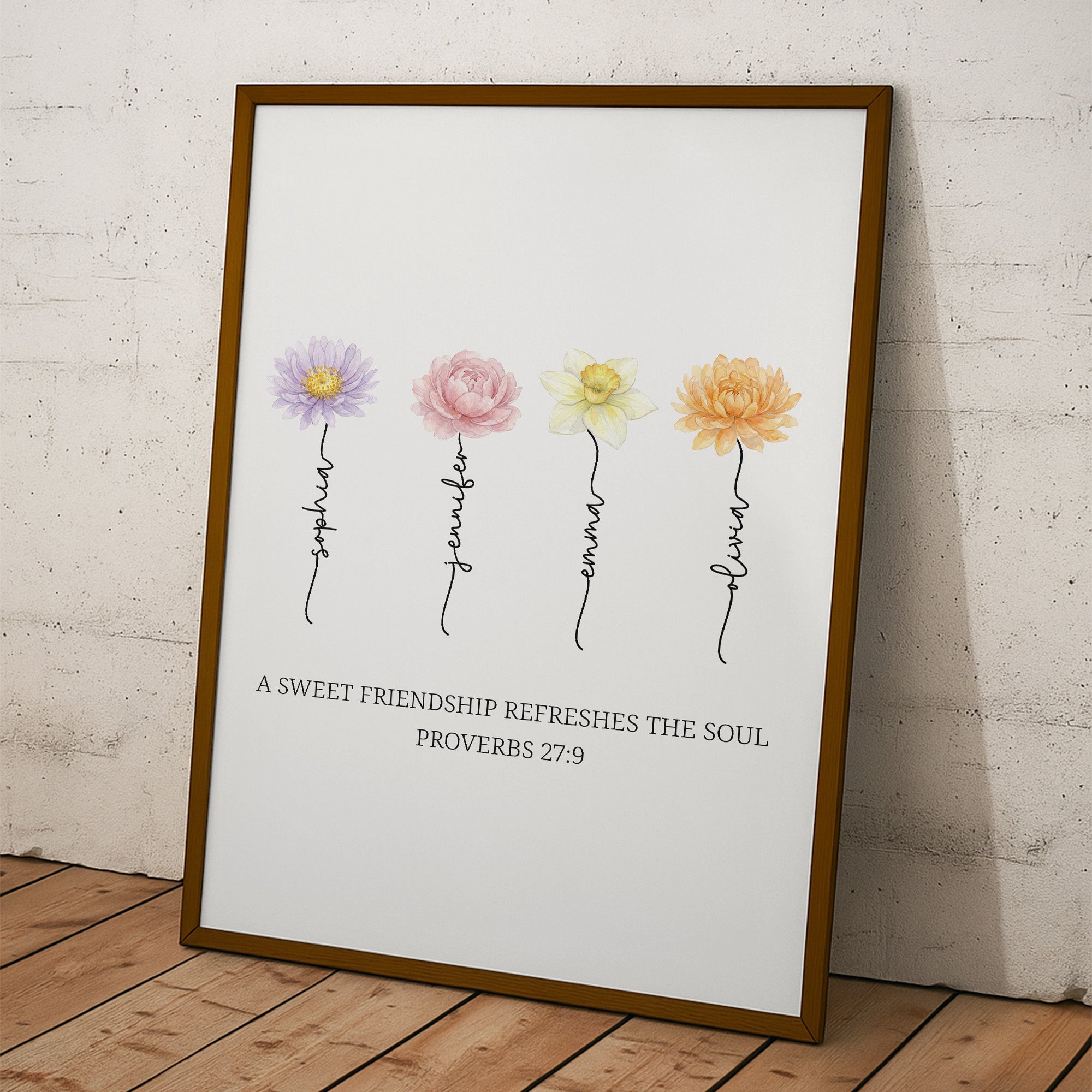 A Sweet Friendship Refreshes The Soul Friendship Gift - Sister In Christ - Personalized Poster