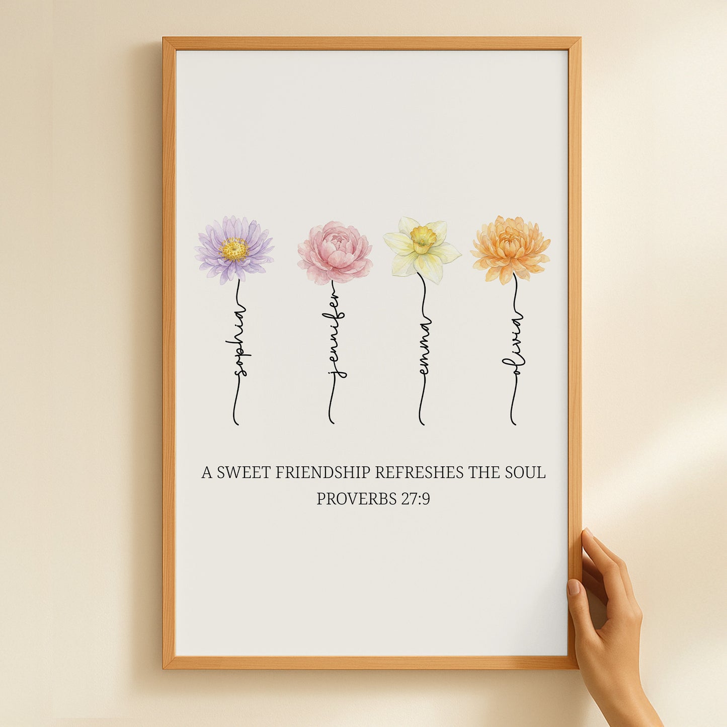 A Sweet Friendship Refreshes The Soul Friendship Gift - Sister In Christ - Personalized Poster