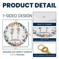 A True Friendship Is A Journey Birth Flowers Mosaic Style - Personalized Ceramic Ornament