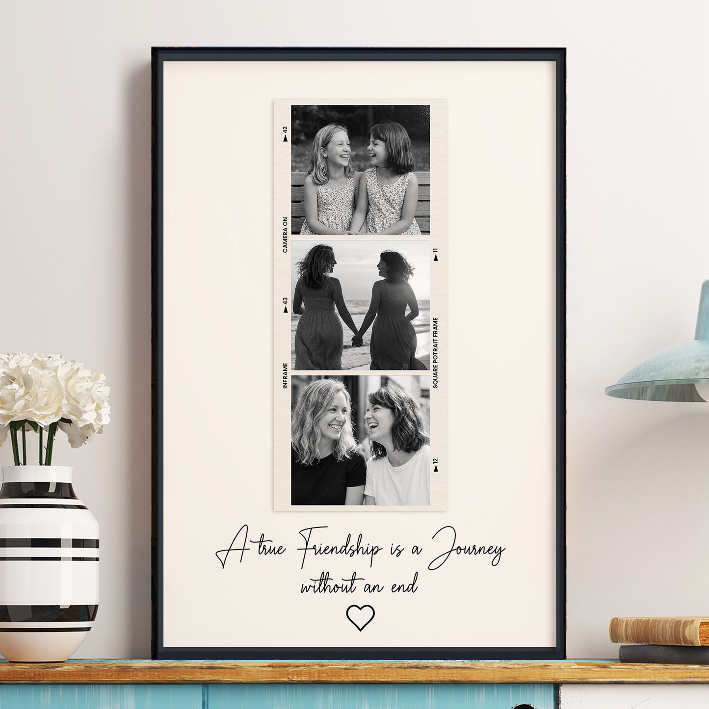 A True Friendship Is A Journey Gift For Friends - Personalized Photo Poster