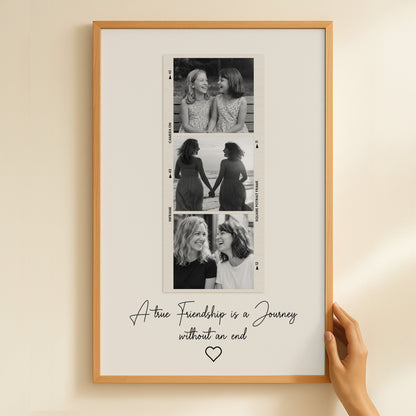 A True Friendship Is A Journey Gift For Friends - Personalized Photo Poster