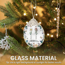 A True Friendship Is A Journey Mosaic Birth Flowers - Personalized Glass Ornament With Silver Cap