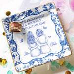 A True Friendship Is A Journey - Personalized Jewelry Dish