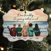 A True Friendship Is A Journey Without An End - Personalized Acrylic Ornament