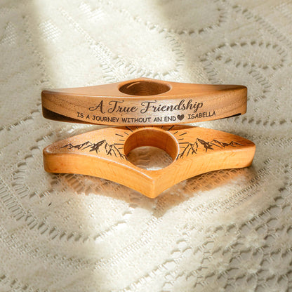 A True Friendship Is A Journey Without An End - Personalized Book Page Holder