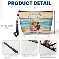 A True Friendship Is A Journey Without An End - Personalized Cosmetic Bag