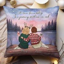 A True Friendship Is A Journey Without An End - Personalized Pillow (Insert Included)