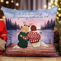 A True Friendship Is A Journey Without An End - Personalized Pillow (Insert Included)