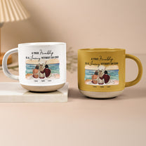 A True Friendship Is A Journey Without An End - Personalized Pottery Mug