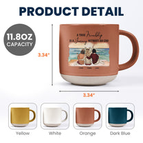 A True Friendship Is A Journey Without An End - Personalized Pottery Mug