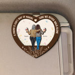 A True Friendship Is A Journey Without An End - Personalized Wooden Car Visor Clip