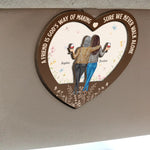 A True Friendship Is A Journey Without An End - Personalized Wooden Car Visor Clip