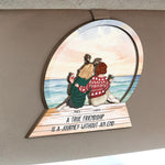 A True Friendship Is A Journey Without An End - Personalized Wooden Car Visor Clip