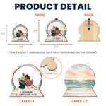 A True Friendship Is A Journey Without An End - Personalized Wooden Car Visor Clip