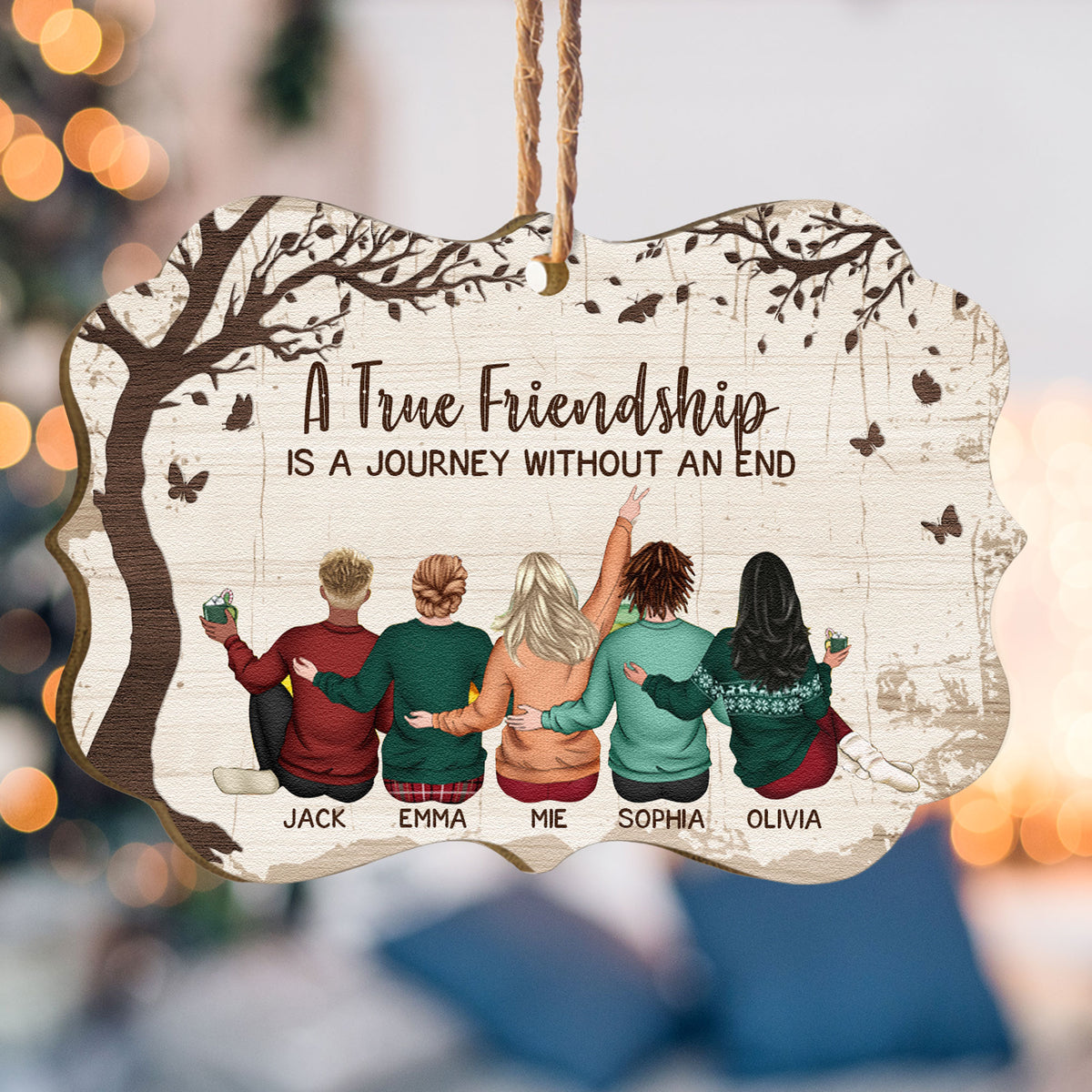 A True Friendship Is A Journey Without An End - Personalized Wooden Or ...