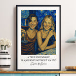 A True Friendship Is A Journey Without An End Van Gogh Art - Personalized Photo Poster - Gift For Friend