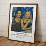 A True Friendship Is A Journey Without An End Van Gogh Art - Personalized Photo Poster - Gift For Friend