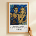 A True Friendship Is A Journey Without An End Van Gogh Art - Personalized Photo Poster - Gift For Friend
