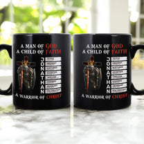 A Warrior Of Christ With Name Letter In Bible Gift For Him - Personalized Mug