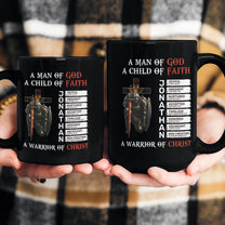 A Warrior Of Christ With Name Letter In Bible Gift For Him - Personalized Mug