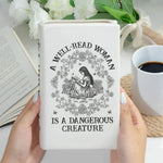 A Well-Read Woman Is A Dangerous Creature - Personalized Ceramic Book Vase