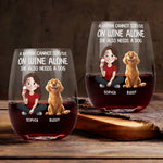 A Woman Cannot Survive On Wine Alone - Personalized Stemless Wine Glass
